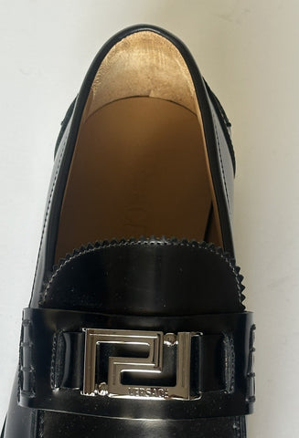 VERSACE Greca Men's Black Leather Loafer Shoes 8 US (41) Italy 1012864 NWT $975