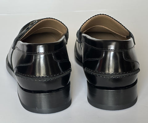 VERSACE Greca Men's Black Leather Loafer Shoes 8 US (41) Italy 1012864 NWT $975