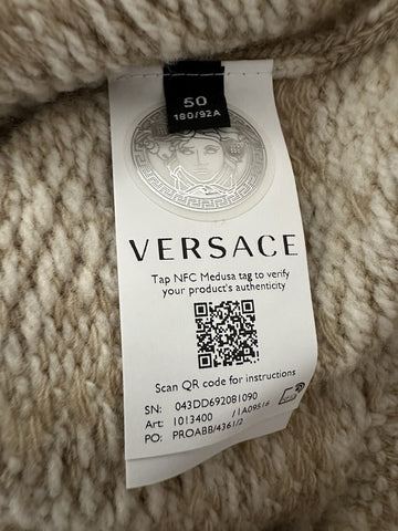 Versace Barocco Wool Knit Sweater Beige 40 US (50 Euro)  IT 1013400 NWT $1225