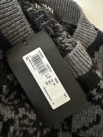 Versace Barocco Wool Knit Sweater Black 40 US (50 Euro)  IT 1013400 NWT $1225
