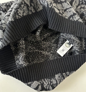 Versace Barocco Wool Knit Sweater Black 46 US (56 Euro)  IT 1013400 NWT $1225