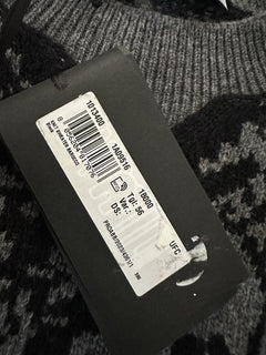 Versace Barocco Wool Knit Sweater Black 46 US (56 Euro)  IT 1013400 NWT $1225