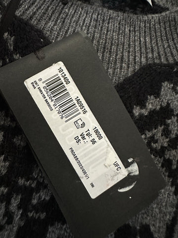 Versace Barocco Wool Knit Sweater Black 46 US (56 Euro)  IT 1013400 NWT $1225