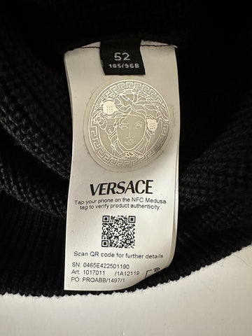 Versace Medusa Logo Wool Knit Sweater Black 42 US (52 Eu)  IT 1017011 NWT $1300