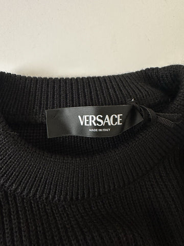 Versace Medusa Logo Wool Knit Sweater Black 42 US (52 Eu)  IT 1017011 NWT $1300