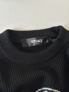Versace Medusa Logo Wool Knit Sweater Black 42 US (52 Eu)  IT 1017011 NWT $1300