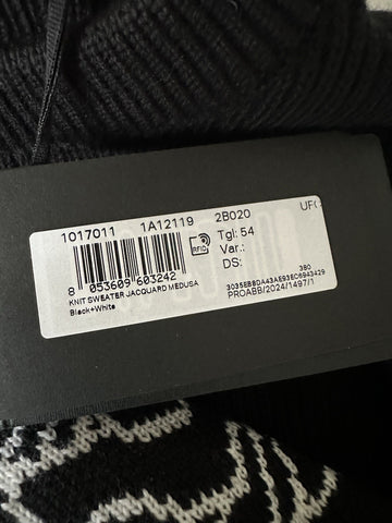 Versace Medusa Logo Wool Knit Sweater Black 44 US (54 Eu)  IT 1017011 NWT $1300