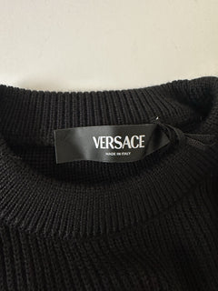 Versace Medusa Logo Wool Knit Sweater Black 44 US (54 Eu)  IT 1017011 NWT $1300