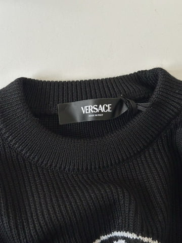 Versace Medusa Logo Wool Knit Sweater Black 44 US (54 Eu)  IT 1017011 NWT $1300