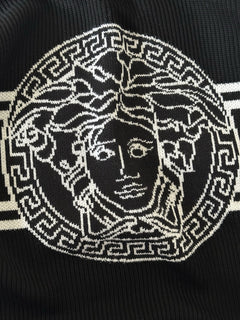 Versace Medusa Logo Wool Knit Sweater Black 48 US (58 Eu)  IT 1017011 NWT $1300