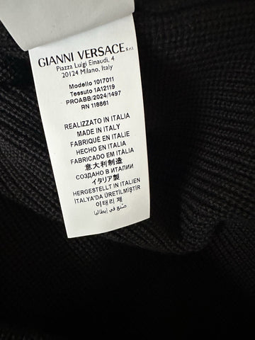 Versace Medusa Logo Wool Knit Sweater Black 48 US (58 Eu)  IT 1017011 NWT $1300