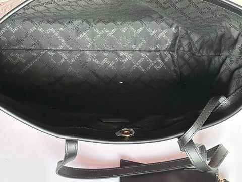 Versace Greca Coated Canvas Leather Pink/Black Tote Bag 1020802 IT NWT $1125