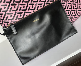 Versace Greca Coated Canvas Leather Pink/Black Tote Bag 1020802 IT NWT $1125