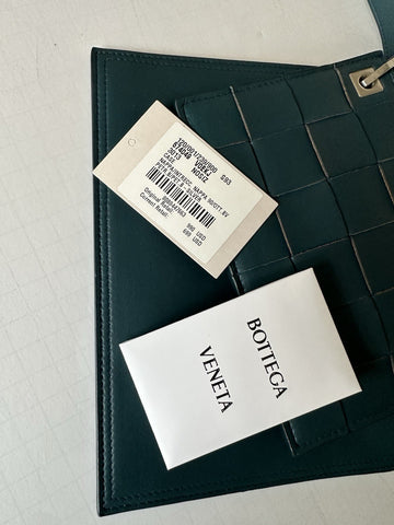 Bottega Venera Petrol Blue Leather Double Pouch with Clutch IT 574049 NWT $990