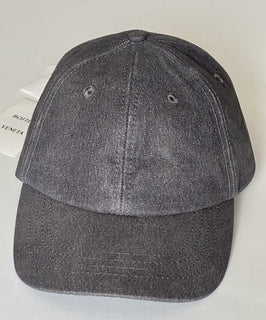 Bottega Veneta Printed Leather Baseball Cap Gray Hat L (59 cm) 739329 NWT $950