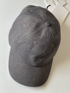 Bottega Veneta Printed Leather Baseball Cap Gray Hat L (59 cm) 739329 NWT $950