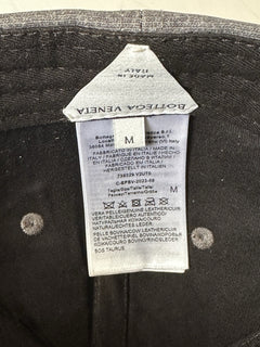 Bottega Veneta Printed Leather Baseball Cap Gray Hat M (58 cm) 739329 NWT $950