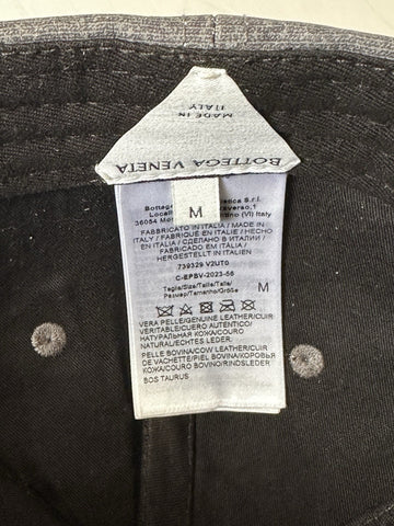 Bottega Veneta Printed Leather Baseball Cap Gray Hat M (58 cm) 739329 NWT $950