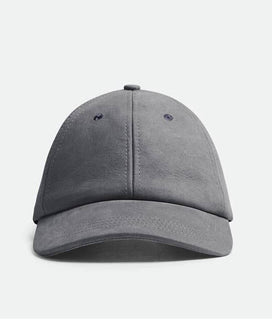 Bottega Veneta Printed Leather Baseball Cap Gray Hat M (58 cm) 739329 NWT $950