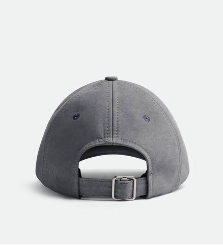 Bottega Veneta Printed Leather Baseball Cap Gray Hat M (58 cm) 739329 NWT $950