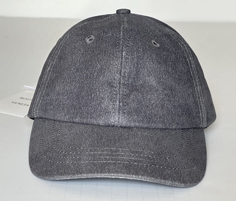 Bottega Veneta Printed Leather Baseball Cap Gray Hat M (58 cm) 739329 NWT $950