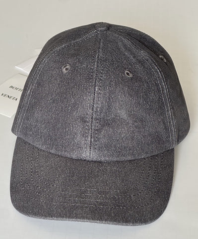 Bottega Veneta Printed Leather Baseball Cap Gray Hat M (58 cm) 739329 NWT $950