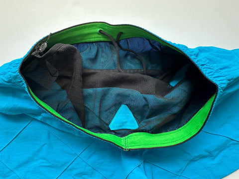 Bottega Veneta Men's Intreccio Nylon Blue Swim Shorts Small 729758 IT NWT