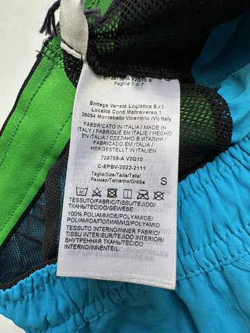 Bottega Veneta Men's Intreccio Nylon Blue Swim Shorts Small 729758 IT NWT