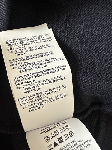 Versace Embroidered Blue Cotton Sweatshirt with Hoodie XL 1012564 IT NWT $1325