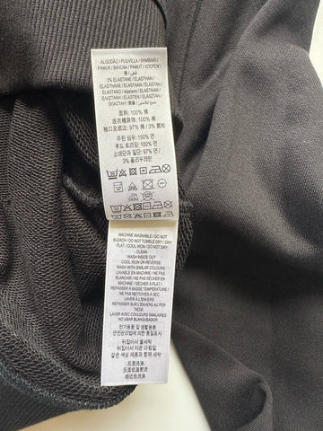 Burberry Talley Logo Checked Sweatshirt with Hoodie Black S 8084391 NWT $760