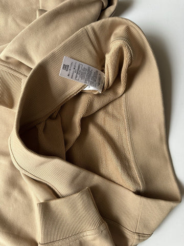 Burberry Talley Logo Checked Sweatshirt with Hoodie Soft Fawn S 8084392 NWT $760