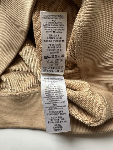 Burberry Talley Logo Checked Sweatshirt with Hoodie Soft Fawn S 8084392 NWT $760