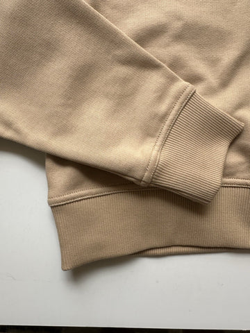 Burberry Talley Logo Checked Sweatshirt with Hoodie Soft Fawn L 8084392 NWT $760