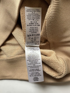 Burberry Talley Logo Checked Sweatshirt with Hoodie Soft Fawn L 8084392 NWT $760