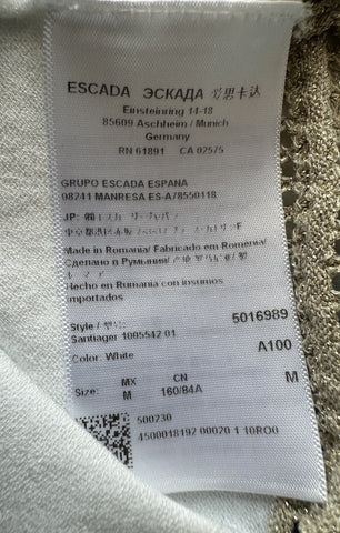 ESCADA Women’s Sleeveless White Top Medium