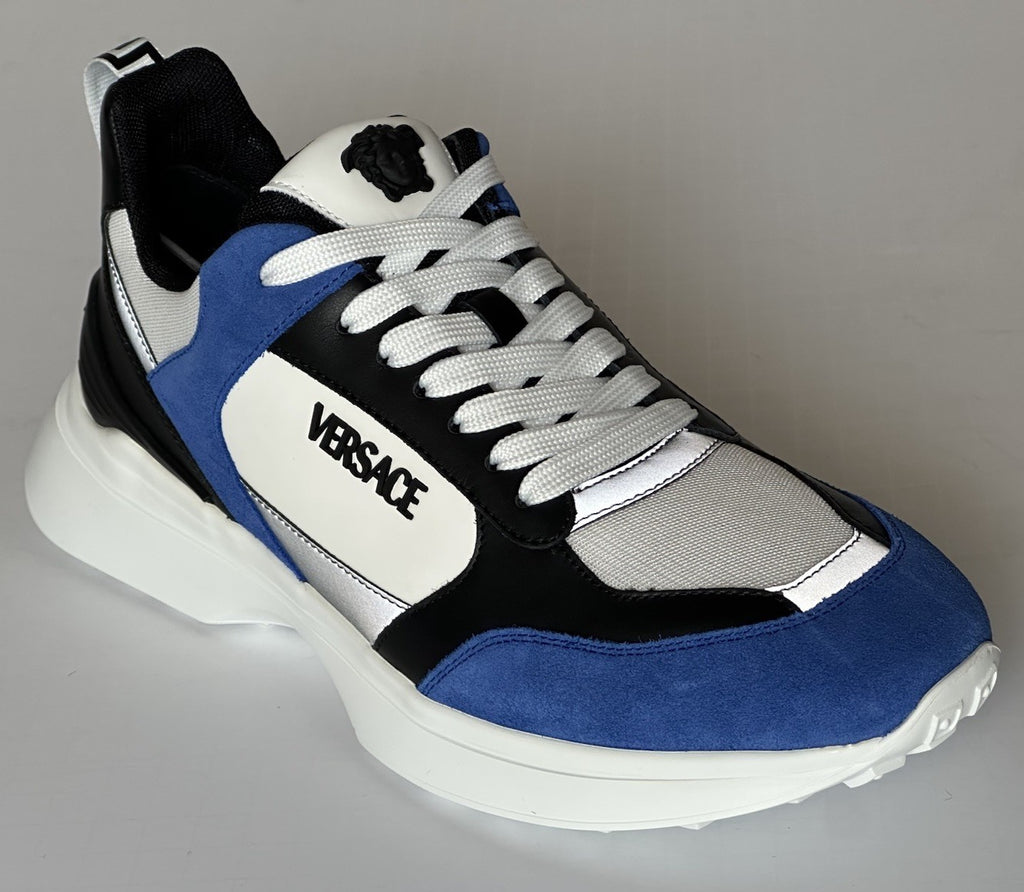 Versace Medusa Men’s White/Black/Blue Sneakers 9 US (42 Eu) 1011942 IT NIB $825
