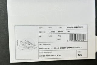 Versace Medusa Men’s White/Black/Blue Sneakers 9 US (42 Eu) 1011942 IT NIB $825