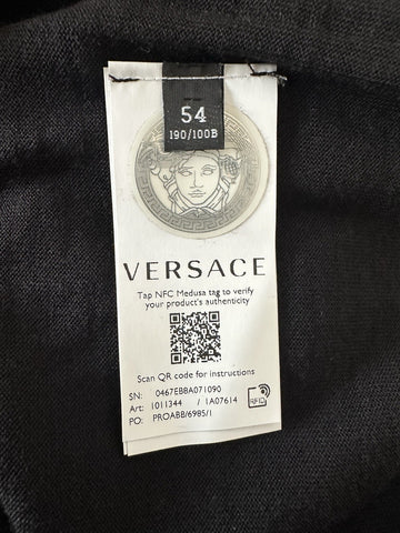 Versace Wool/Silk/Cashmere Turtleneck Sweater  Black 54 Euro 1011344 IT NWT $925