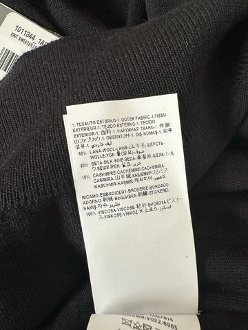 Versace Wool/Silk/Cashmere Turtleneck Sweater  Black 54 Euro 1011344 IT NWT $925