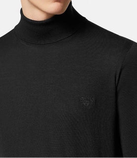 Versace Wool/Silk/Cashmere Turtleneck Sweater  Black 54 Euro 1011344 IT NWT $925