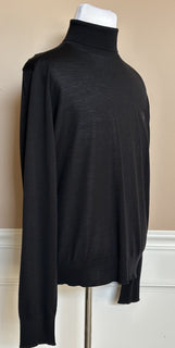 Versace Wool/Silk/Cashmere Turtleneck Sweater  Black 54 Euro 1011344 IT NWT $925
