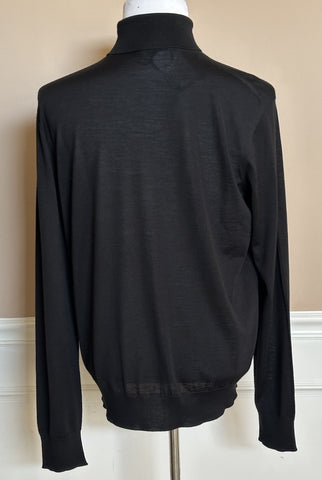 Versace Wool/Silk/Cashmere Turtleneck Sweater  Black 54 Euro 1011344 IT NWT $925