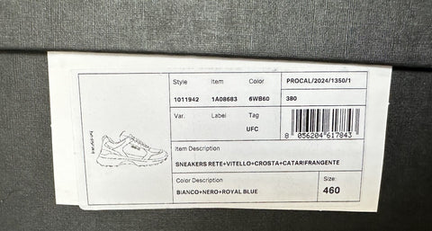 Versace Medusa Men’s White/Black/Blue Sneakers 13 US (46 Eu) 1011942 IT NIB $825