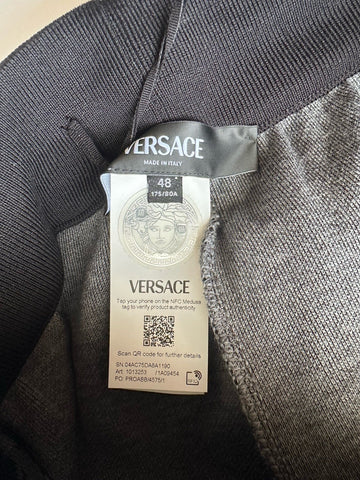 Versace Knit Barocco Jacquard Black Wool/Silk Pants M (48) 1013253 IT NWT $1525