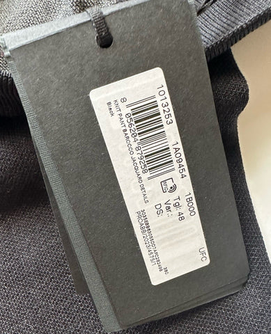 Versace Knit Barocco Jacquard Black Wool/Silk Pants M (48) 1013253 IT NWT $1525