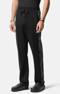 Versace Knit Barocco Jacquard Black Wool/Silk Pants L (50) 1013253 IT NWT $1525