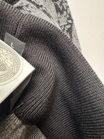 Versace Knit Barocco Jacquard Black Wool/Silk Pants L (50) 1013253 IT NWT $1525