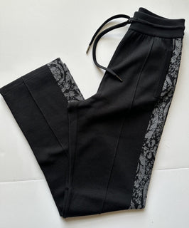 Versace Knit Barocco Jacquard Black Wool/Silk Pants L (50) 1013253 IT NWT $1525