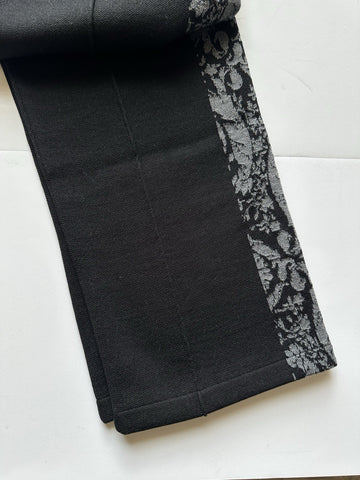 Versace Knit Barocco Jacquard Black Wool/Silk Pants L (50) 1013253 IT NWT $1525