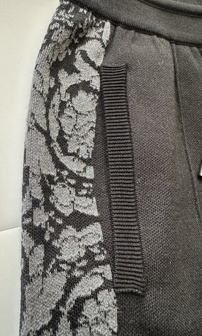 Versace Knit Barocco Jacquard Black Wool/Silk Pants 2XL 54 1013253 IT NWT $1525